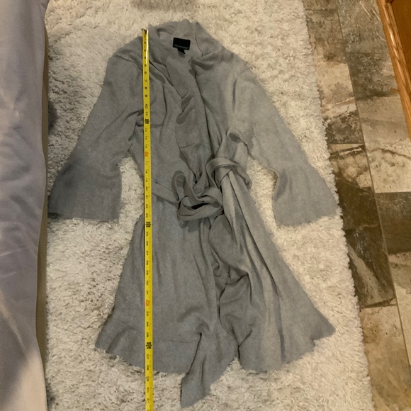 Cynthia Rowley Grey Sz L Bathrobe - Picture 3 of 6